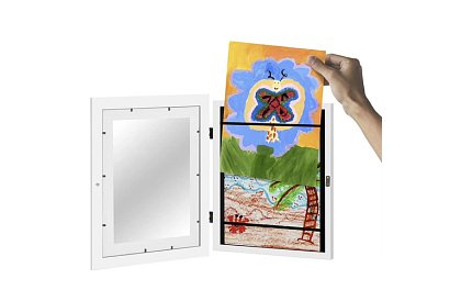 Művészi nyitott keret fényképekhez – A4-es rajzok - fehér