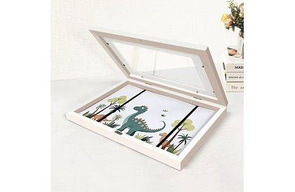 Művészi nyitott keret fényképekhez – A4-es rajzok - fehér