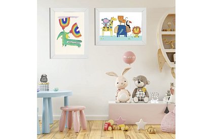 Művészi nyitott keret fényképekhez – A4-es rajzok - fehér