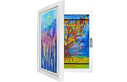 Művészi nyitott keret fényképekhez – A4-es rajzok - fehér