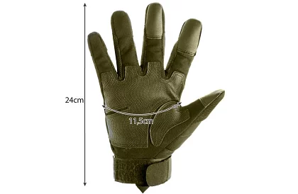 Taktikai érintőkesztyű - XL méret - khaki