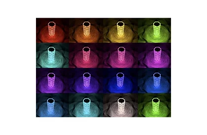 LED érintő RGB asztali lámpa – Gyémánt Kristály Lámpa