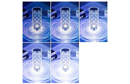 LED érintő RGB asztali lámpa – Gyémánt Kristály Lámpa