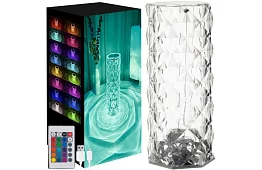 LED érintő RGB asztali lámpa – Gyémánt Kristály Lámpa
