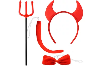 Kostüm - ördög kiegészítők - 4 darabos készlet