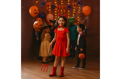 Kostüm - ördög kiegészítők - 4 darabos készlet