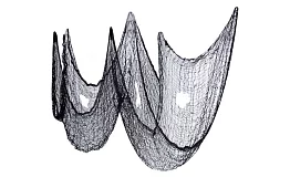 Nagy műanyag pókháló Halloweenra – 198x76 cm - fekete