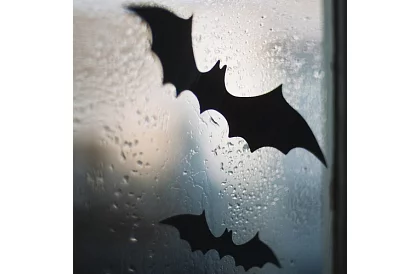 Szett 3 műanyag denevér Halloweenra – 47, 37 és 31 cm