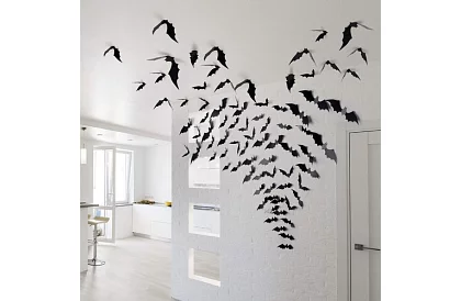 Szett 3 műanyag denevér Halloweenra – 47, 37 és 31 cm