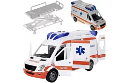 Mentőautó – mentő, hang- és fényjelzéssel