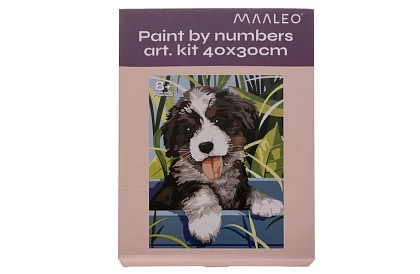 Számozott festés - kutya - 40x30 cm