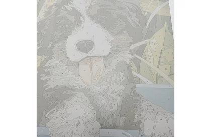 Számozott festés - kutya - 40x30 cm