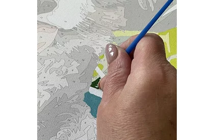 Számozott festés - kutya - 40x30 cm