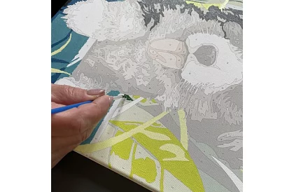 Számozott festés - kutya - 40x30 cm