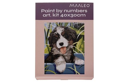 Számozott festés - kutya - 40x30 cm