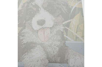 Számozott festés - kutya - 40x30 cm