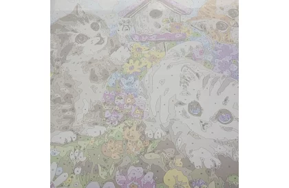 Festés számok szerint - macskák - 40x50 cm