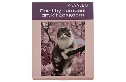 Festés számok szerint - macska - 40x50 cm