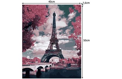 Számozott festés - Eiffel-torony - 40x50 cm