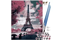 Számozott festés - Eiffel-torony - 40x50 cm