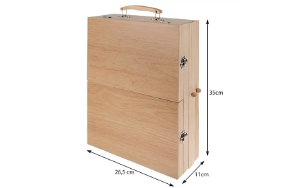 Festék készlet fából készült bőröndben – 83 elem