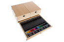 Festék készlet fából készült bőröndben – 83 elem