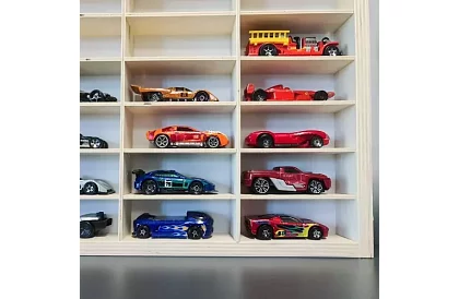 Fa fából készült polc – autószervező – 80 rekesz