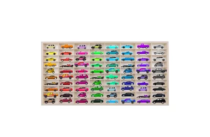 Fa fából készült polc – autószervező – 80 rekesz