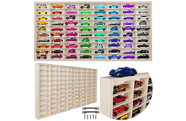 Fa fából készült polc – autószervező – 80 rekesz