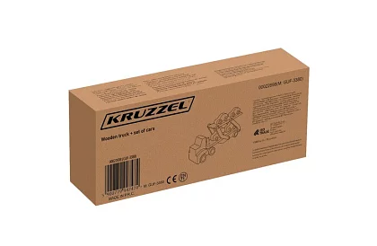 Fából autókat szállító teherautó kisautókkal