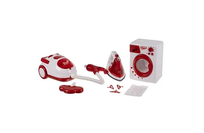 Háztartási gépek készlet – vasaló, mosógép, porszívó