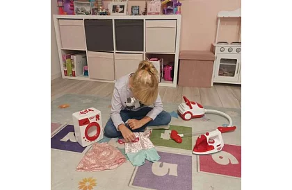 Háztartási gépek készlet – vasaló, mosógép, porszívó