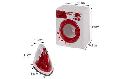 Háztartási gépek készlet – vasaló, mosógép, porszívó