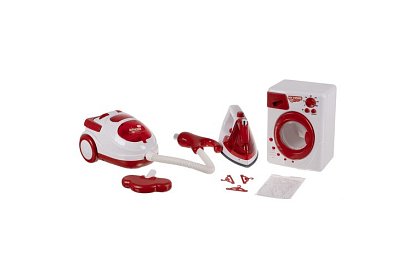 Háztartási gépek készlet – vasaló, mosógép, porszívó