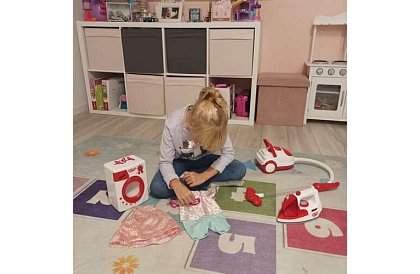 Háztartási gépek készlet – vasaló, mosógép, porszívó