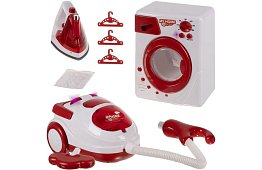 Háztartási gépek készlet – vasaló, mosógép, porszívó