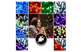 Karácsonyi 100 LED megvilágítás – Láncok 10 színben, 10 méter hosszúságban