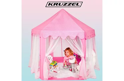 Gyerek rózsaszín sátor – palota 135 x 135 x 140 cm