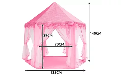 Gyerek rózsaszín sátor – palota 135 x 135 x 140 cm