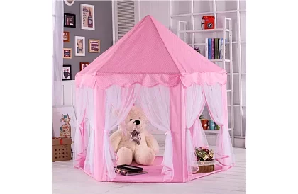 Gyerek rózsaszín sátor – palota 135 x 135 x 140 cm