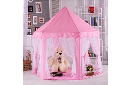 Gyerek rózsaszín sátor – palota 135 x 135 x 140 cm