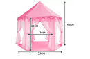 Gyerek rózsaszín sátor – palota 135 x 135 x 140 cm