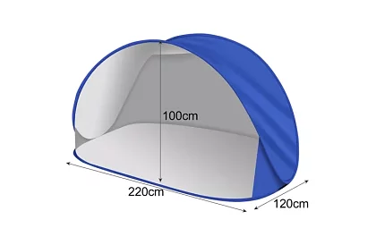 Nagy önlebomló strand sátor – 220 × 120 × 100 cm