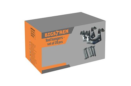 Fém akasztók kertészeti és műhely szerszámokhoz – 20 db