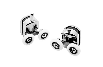 Zuhanykabinák tolóajtók kerekek – 8 db - Króm