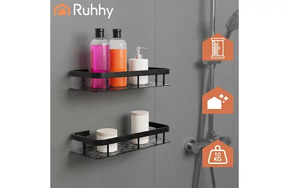 Alumínium fürdőszobai polc - 2 db