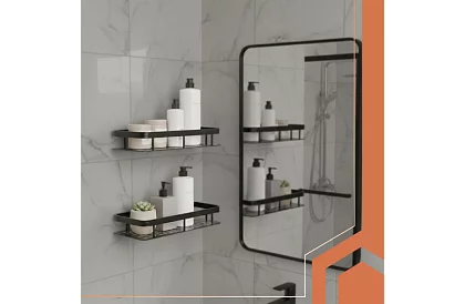 Alumínium fürdőszobai polc - 2 db