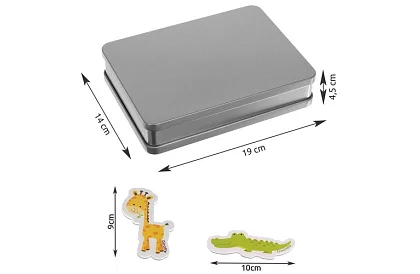 Szett 40 mágnes állatkákkal dobozban