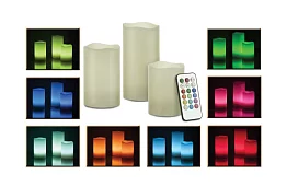 Led gyertyák – 3 darab távirányítással