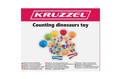 Dinoszaurusz készlet a színek és számolás tanulásához